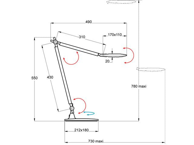 Bordslampa ALUMINOR Duke Led svart